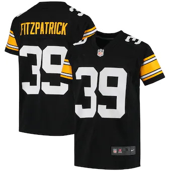 youth nike minkah fitzpatrick black pittsburgh steelers alt